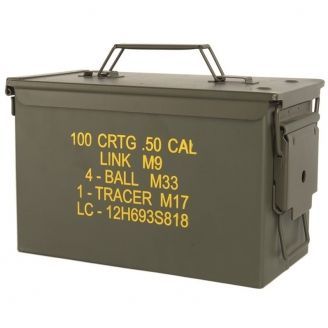 Mil-Tec US M2A1 50 .Cal Ammuslaatikko Terästä