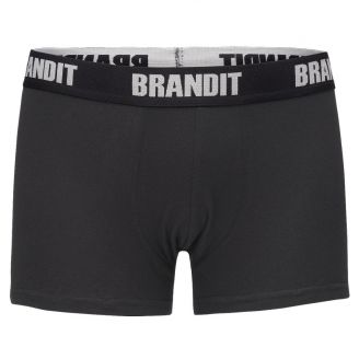 Brandit Boxer Shorts 2 Pack White / Black