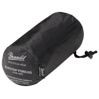 Brandit Rain Poncho Ripstop Black