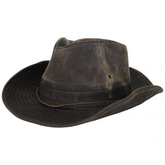 DPC Weathered Cotton Outback Hat Brown