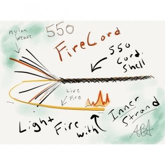 Live Fire Gear 550 Firecord Oranssi