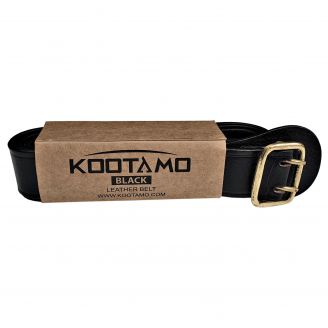 Kootamo Black Leather Belt, Bushcraft, Utility
