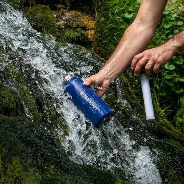 Lifestraw Water Filter Bottle Go Stainless Steel 700ml White