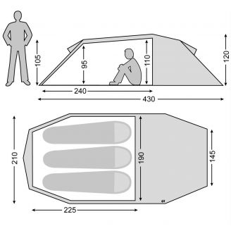 Nordisk Oppland 3 LW Tunneliteltta