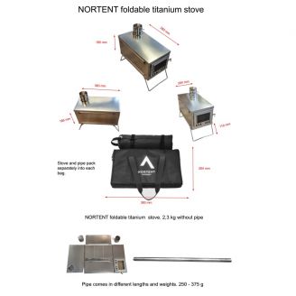 NorTent Collapsible Titanium Stove 2.3kg