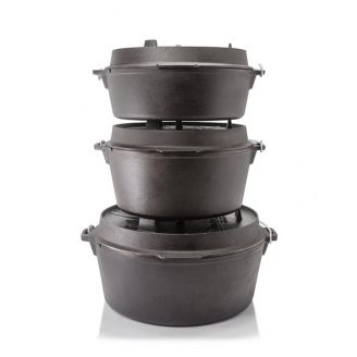 Petromax Dutch Oven Cast Iron Pot 1.8L Flat Base