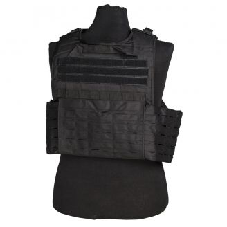 Mil-Tec Laser Cut Plate Carrier Vest Black