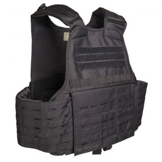 Mil-Tec Laser Cut Plate Carrier Vest Black