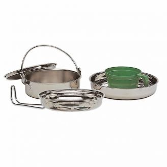 Mil-Tec Stainless Camping Cooking Set For One