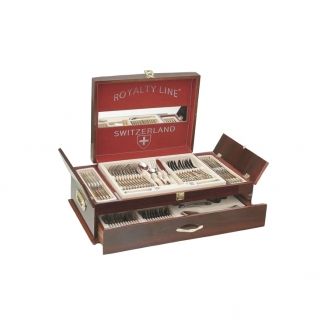 Royalty Line 86 pcs Cutlery Set in Wooden Chest