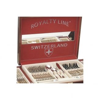 Royalty Line 86 pcs Cutlery Set in Wooden Chest