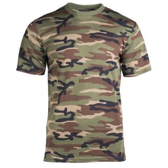 Mil-Tec Single Jersey T-Shirt Woodland