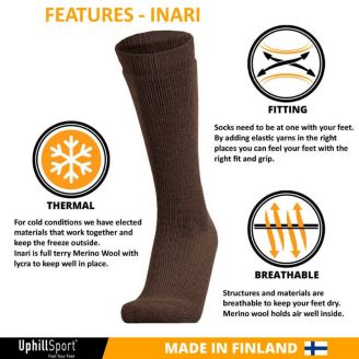 UphillSport Inari Extra Thick Boot Socks Green