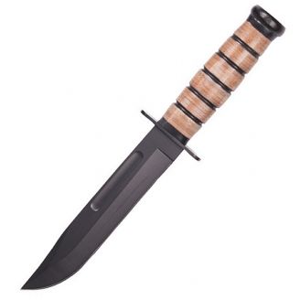 Mil-Tec Combat Knife USMC & Leather Sheath